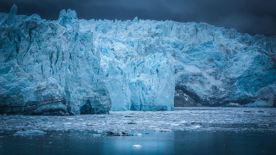 glacier, nature, landscape, climate warming, ice, turquoise HD wallpaper