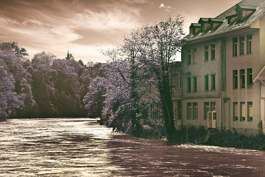 switzerland, bern, river, aareriver, water, architecture, berna HD wallpaper