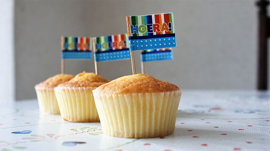 party, cake, flag, hurray, sweetness, food, pastries, baking HD wallpaper