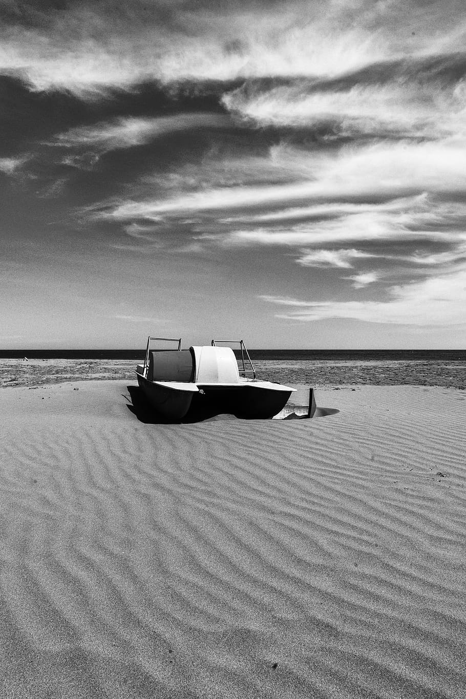 water, sea, sky, mode of transportation, land, beach, sand HD wallpaper