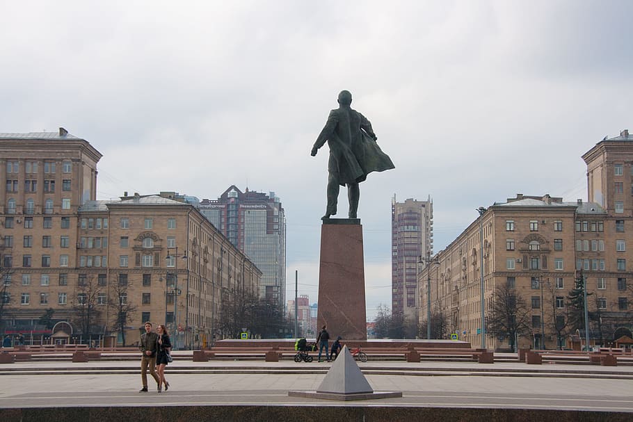 petersburg, saint, lenin, russia, outdoor, downtown, leader HD wallpaper