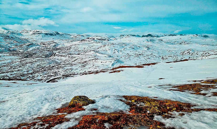 winter, mountain, cold, snow, mountains, landscape, nature HD wallpaper