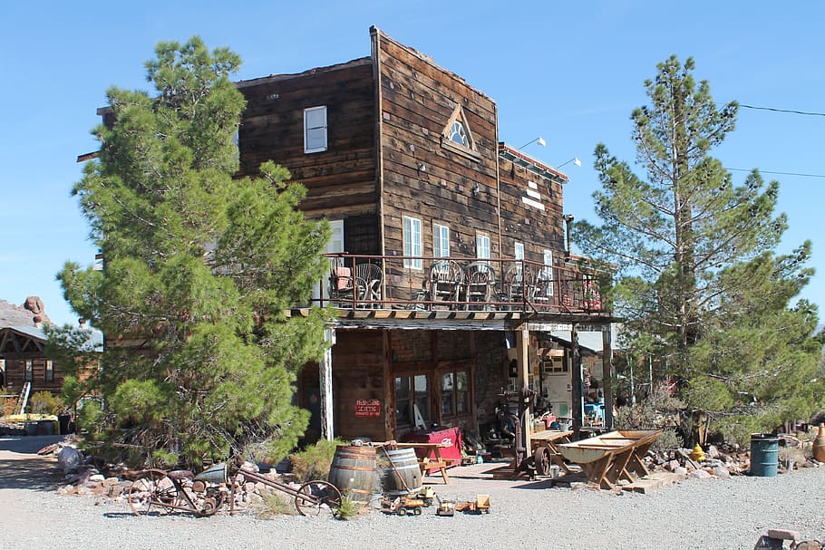 usa, nevada, mining, el dorado, nelson, ghost town, tree, architecture HD wallpaper