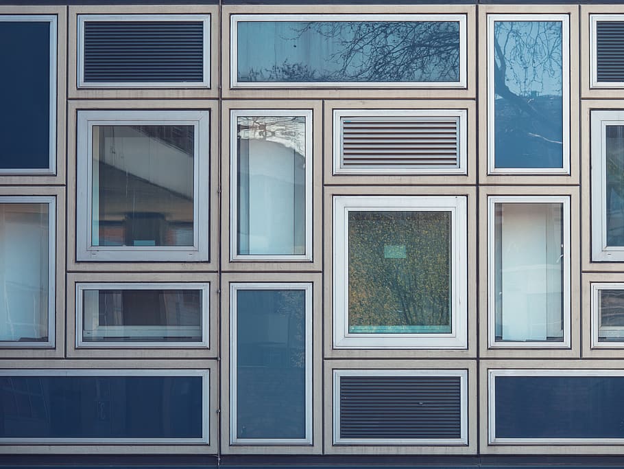germany, cologne, squares, windows, geometry, building, city HD wallpaper
