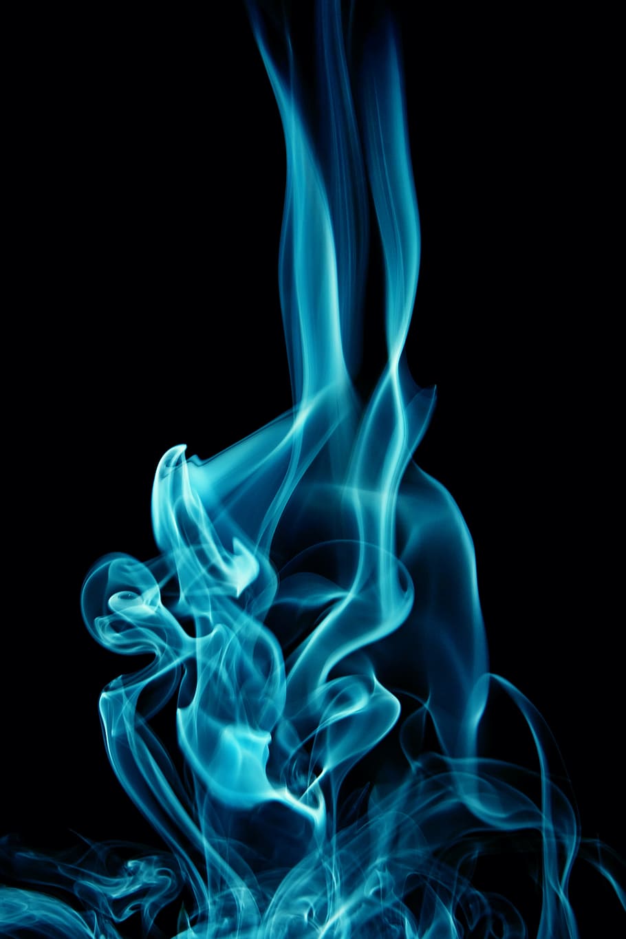 abstractaromaaro, black background, smoke - physical structure HD wallpaper
