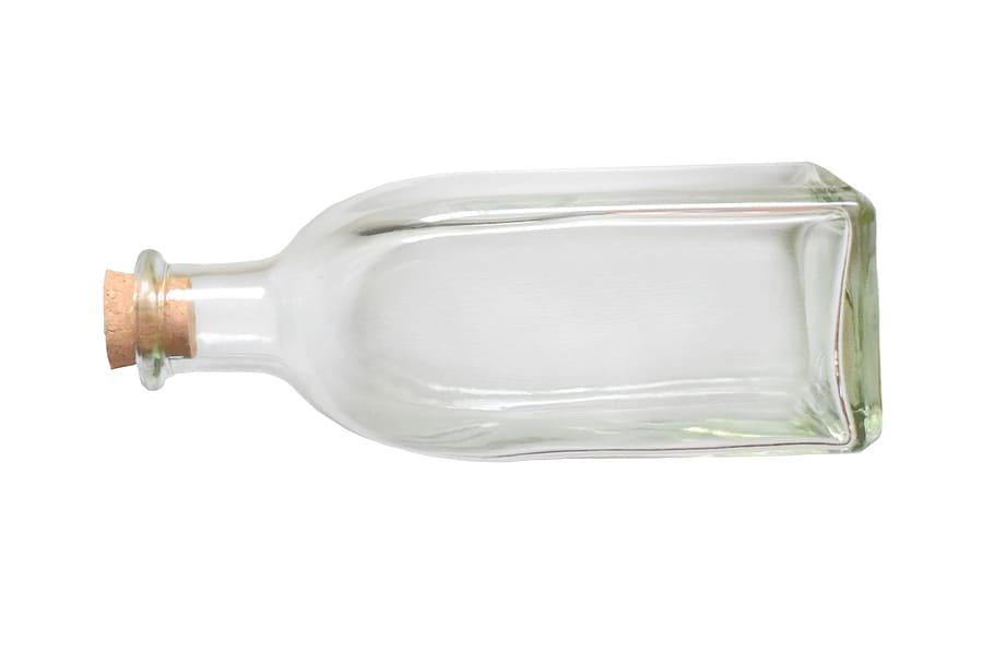 HD wallpaper: bottle, clear, glass, translucent, cork, studio shot, white  background | Wallpaper Flare