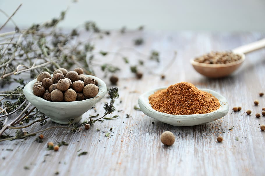Macro Photography of Pepper Powder, blur, bowl, close-up, condiments HD wallpaper