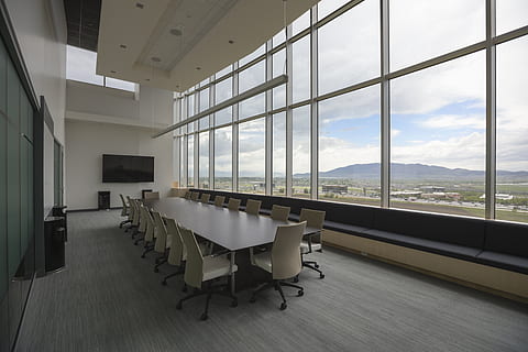 sky, view, company, high-tech, executive, conference room, window HD wallpaper