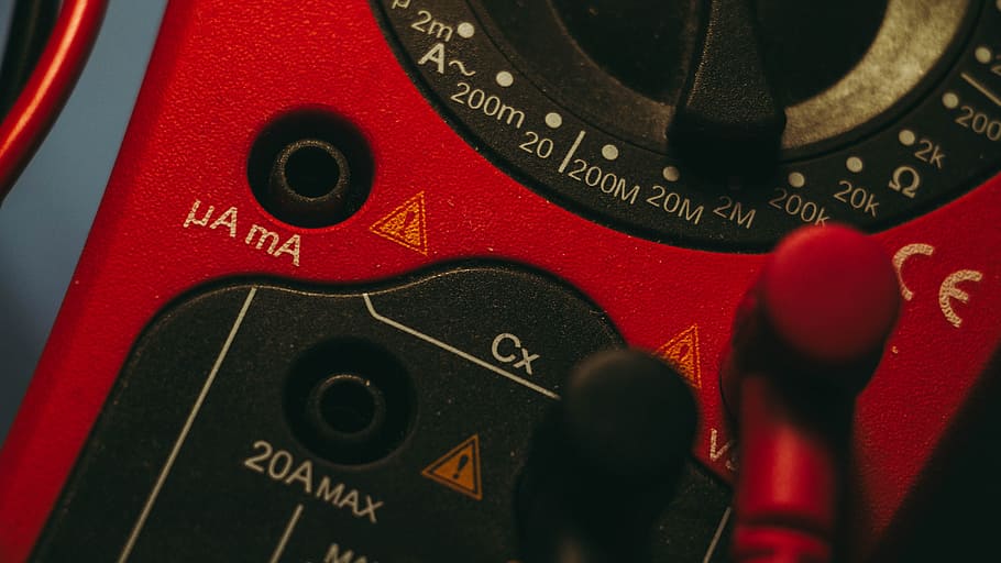 Clamp Meter at 2 Meters, black, close -up, electronics, equipment HD wallpaper