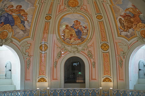 architecture, building, apse, dresden, painting, art, church HD wallpaper
