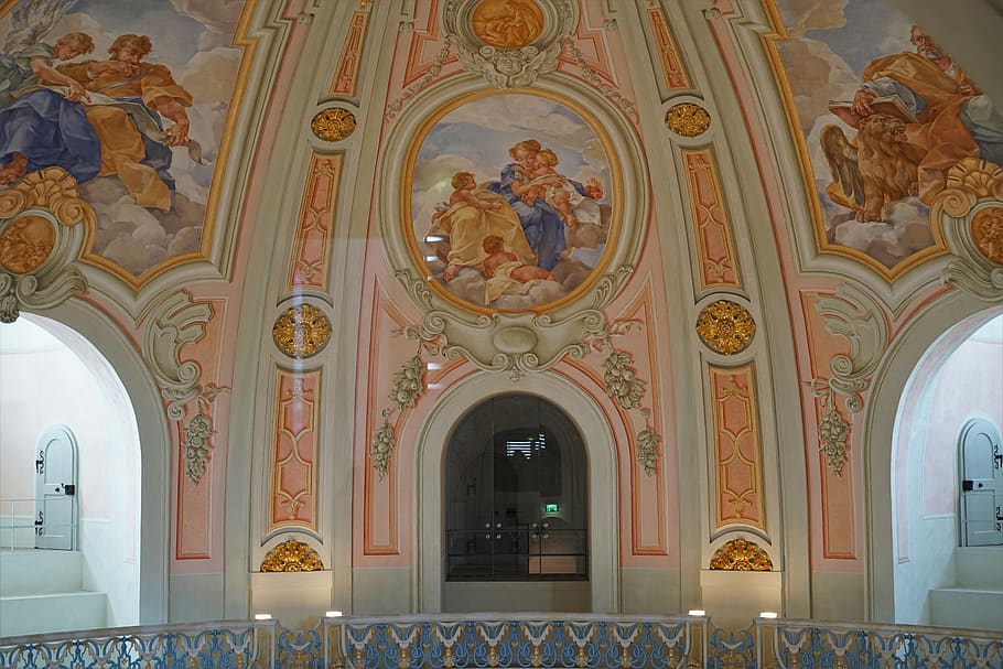 architecture, building, apse, dresden, painting, art, church HD wallpaper
