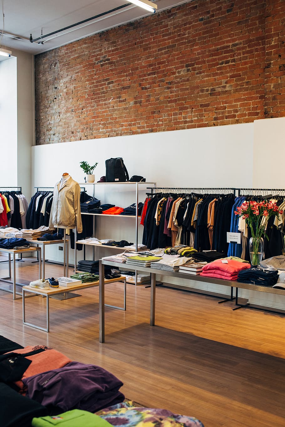 rack, clothing, indoors, variation, choice, no people, business HD wallpaper