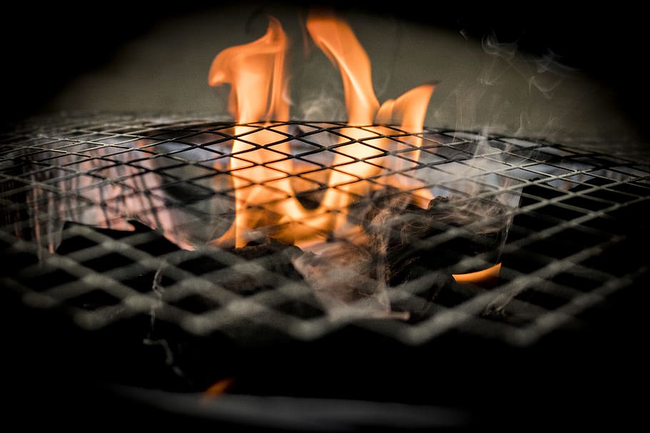Shallow Focus Photography of Fire, burn, burning, burnt, charcoal HD wallpaper