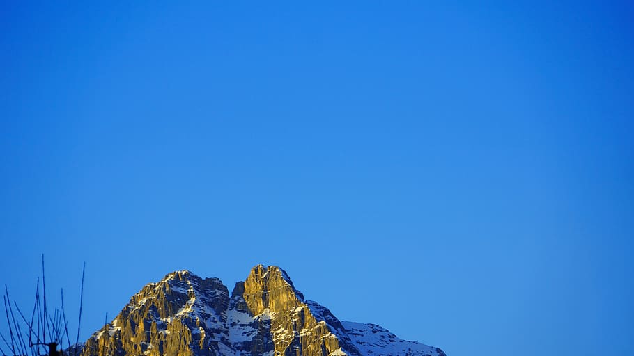 austria, seefeld, blue, mountain, sky, copy space, scenics - nature HD wallpaper