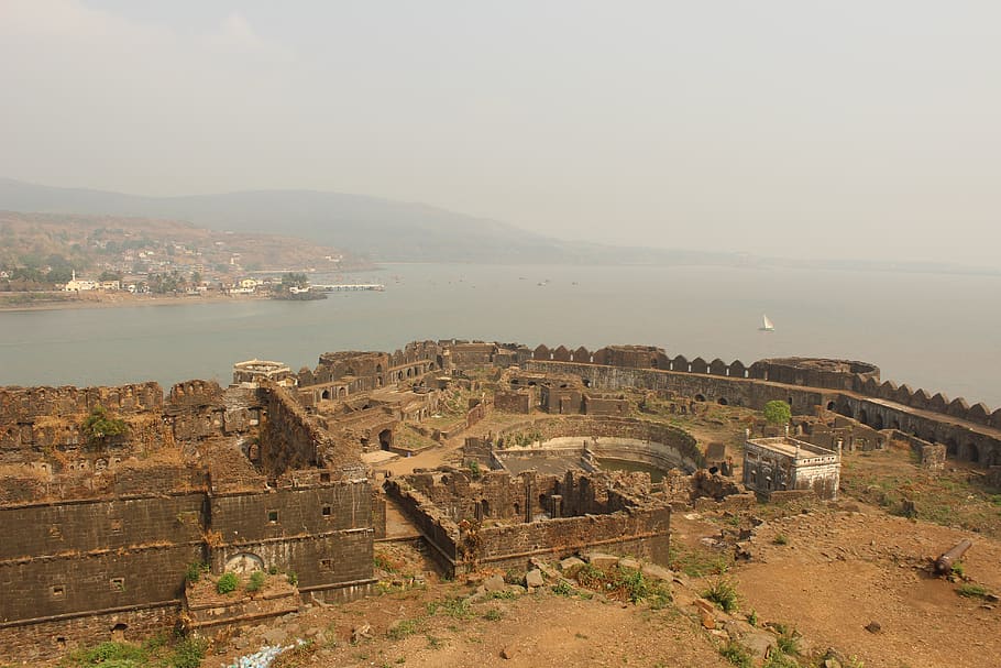 india, murud-janjira fort, historic place, history, mughal emperor, HD wallpaper