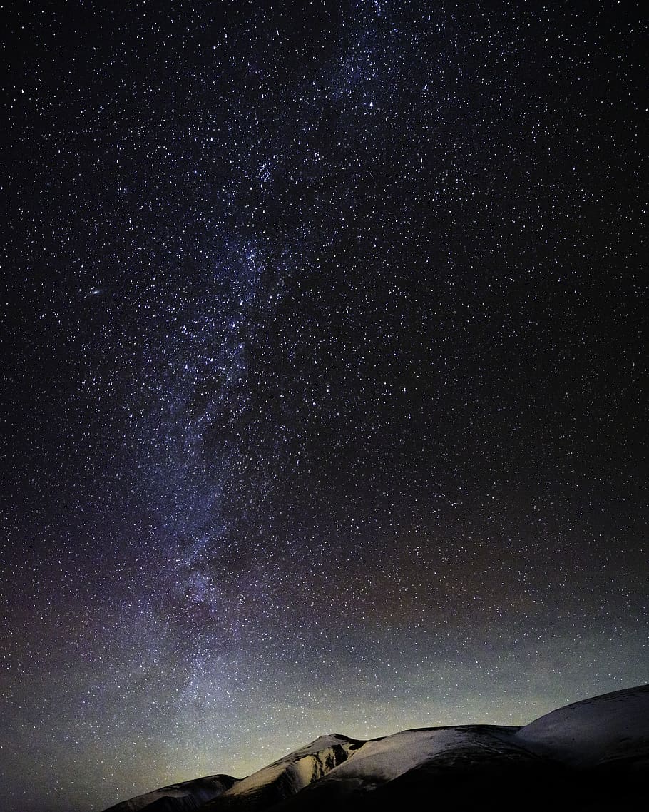 starry sky at nighttime, nature, outdoors, space, outer space HD wallpaper