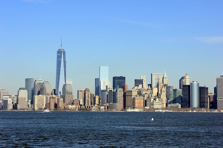 manhattan, city, construction, architecture, building, urban HD wallpaper