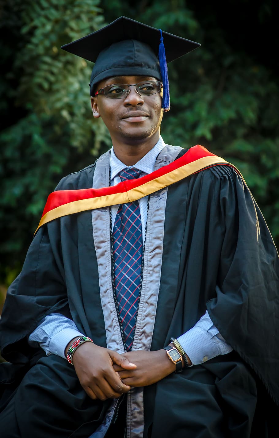 Man Wearing Graduation Gown, administration, adult, cap, degree