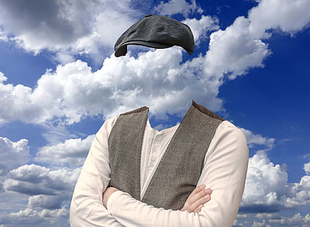 man, blank, clouds, cap, without, cloud-cuckoo-land, lifted HD wallpaper