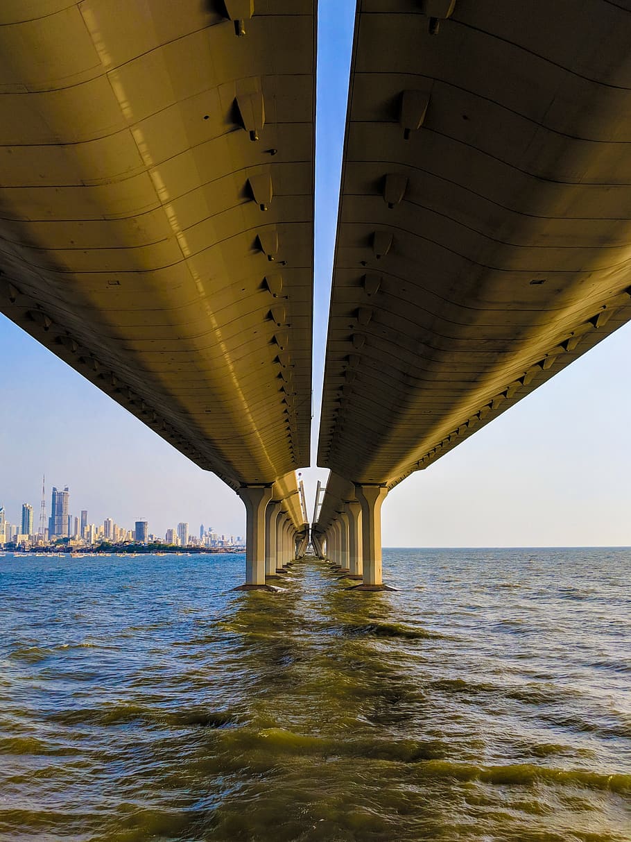 india, mumbai, bandra - worli sea link, architecture, built structure, HD wallpaper