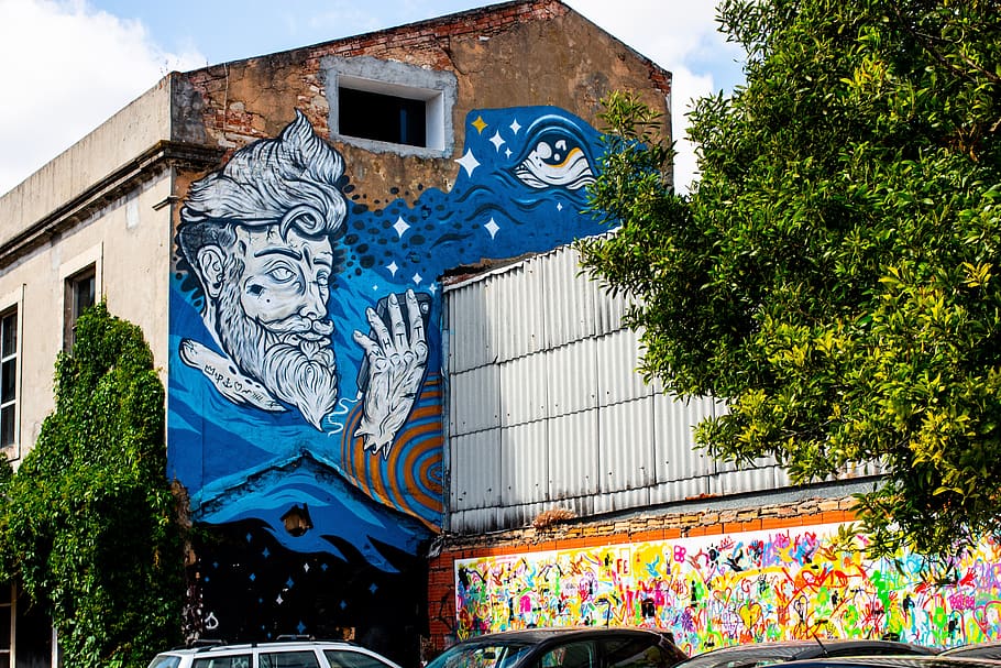 factory, lisbon, mural, art, portugal, wall, street, art and craft HD wallpaper