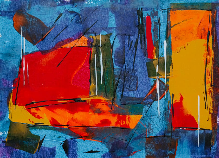 abstract painting, multi colored, art and craft, backgrounds HD wallpaper