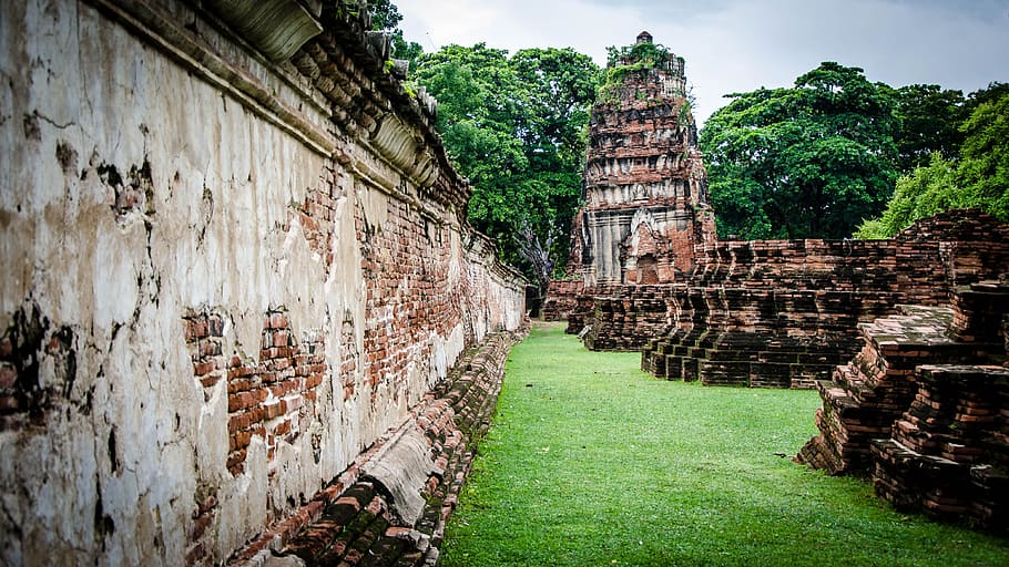 HD wallpaper: Temple wall in Thailand, texture, concrete, pattern, old,  background | Wallpaper Flare