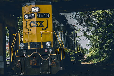 yellow and black CSX train, transportation, engine, freight train HD wallpaper