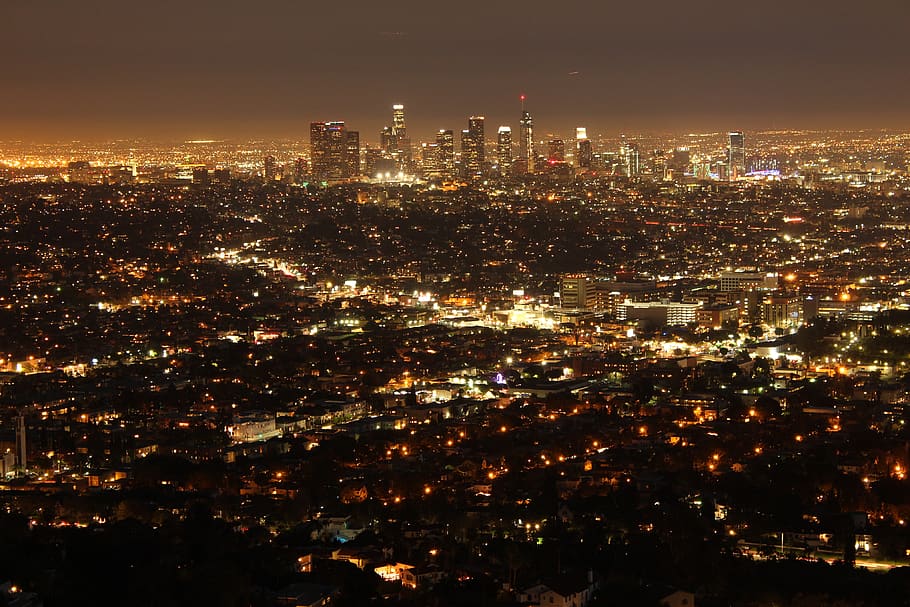 los angeles, griffith observatory, united states, city lights, HD wallpaper