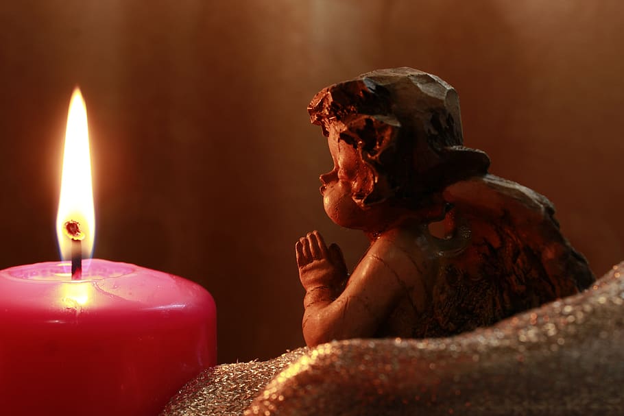 fire, candle, flame, hope, spirituality, burning, indoors, one person HD wallpaper