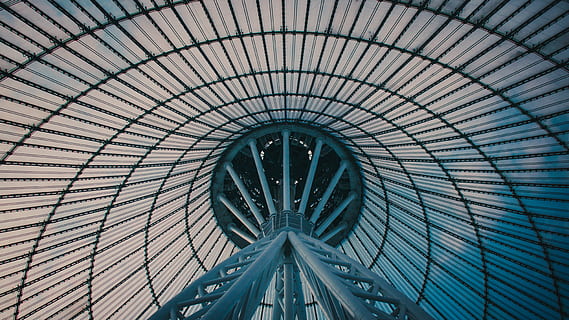 architecture, sky, cinematic, sphere, metallic, kazakhstan HD wallpaper