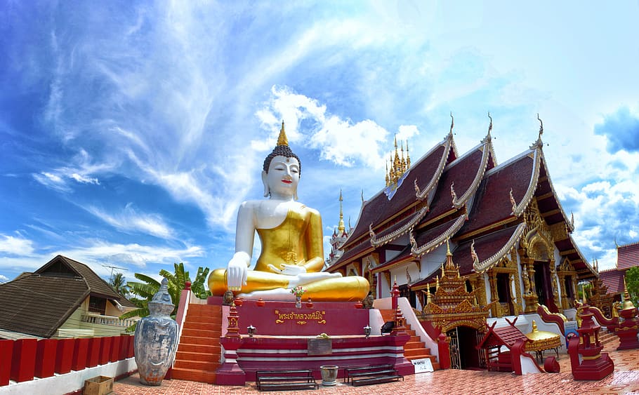 buddha, thai, prasing, buddha statue, asia, thailand, buddhism HD wallpaper