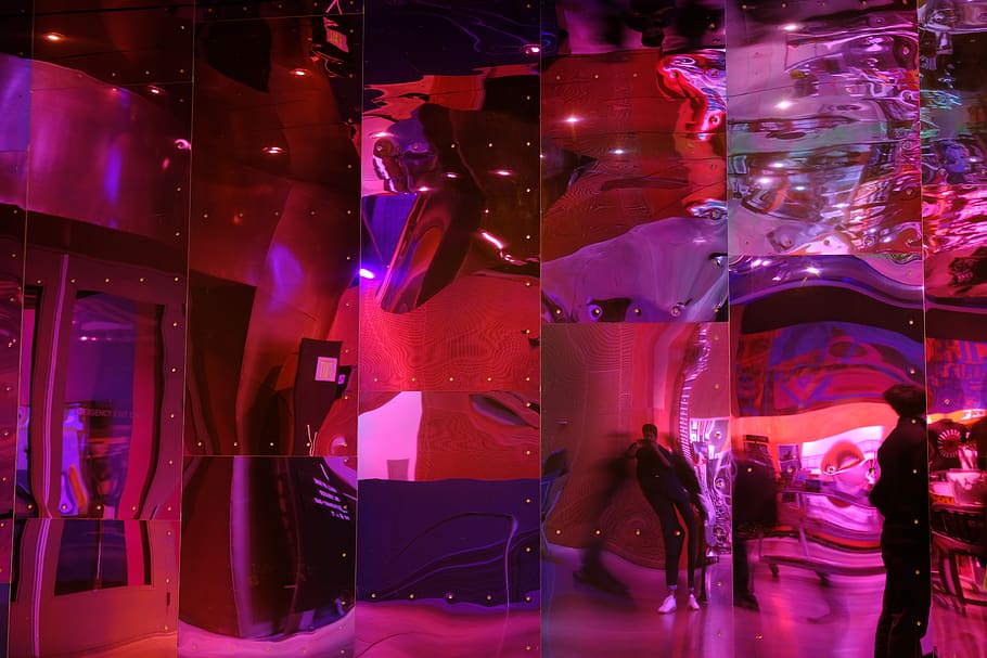 glass - material, night, illuminated, no people, indoors, retail HD wallpaper