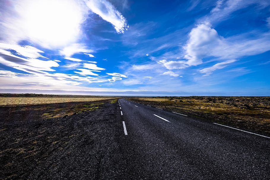 gray concrete road, asphalt, tarmac, nature, outdoors, way, highway HD wallpaper