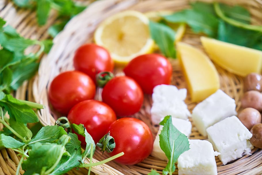 tomato, breakfast, mediterranean, cheese, olives, food, vegetable HD wallpaper