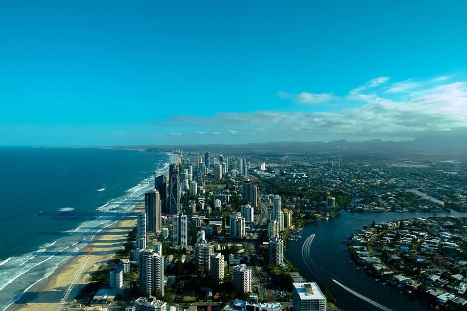 australia, surfers paradise, skypoint observation deck, city, HD wallpaper