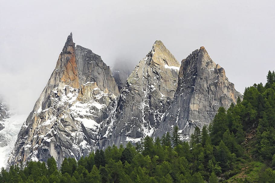 mountain, nature, mountain peak, rock, panoramic, france, beauty in nature HD wallpaper