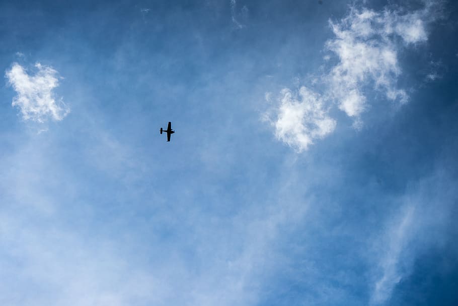 hungary, budapest, high, blue, sky, cloud, white, airplane HD wallpaper