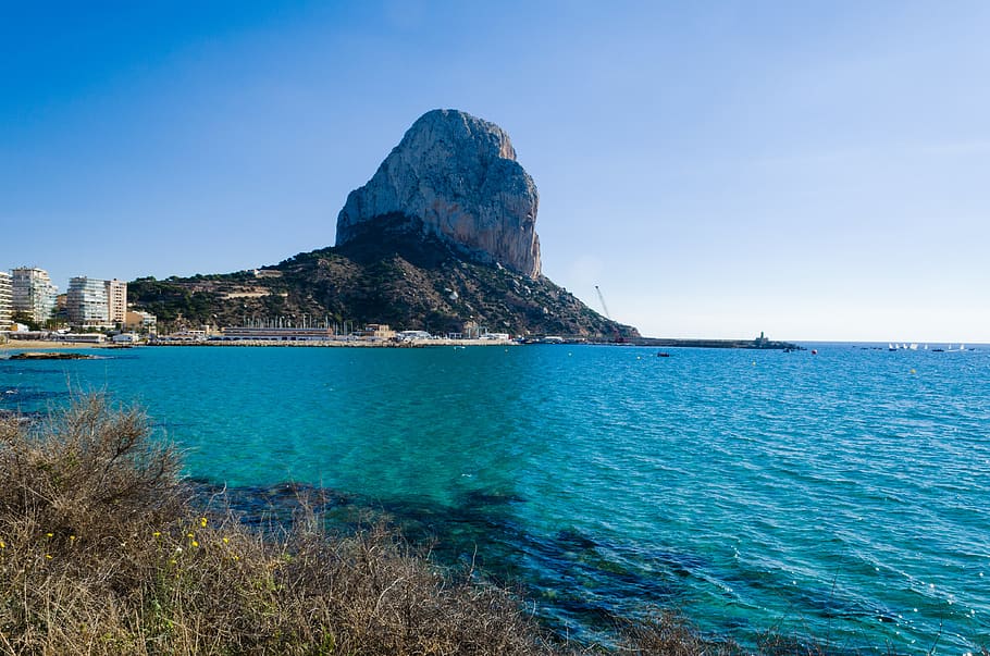 spain, calp, sea, water, beauty in nature, sky, blue, scenics - nature HD wallpaper