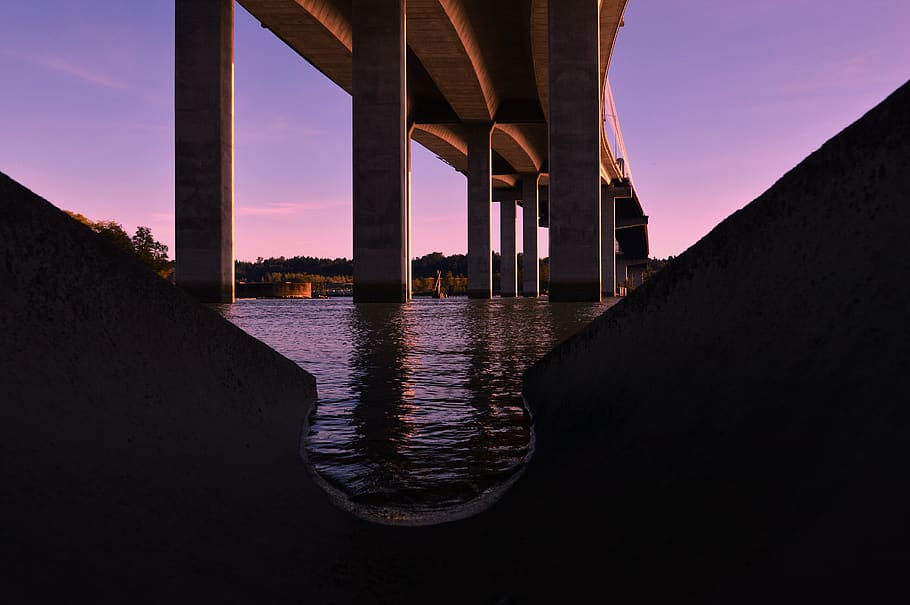 Industrial river. Мост загрузочный.