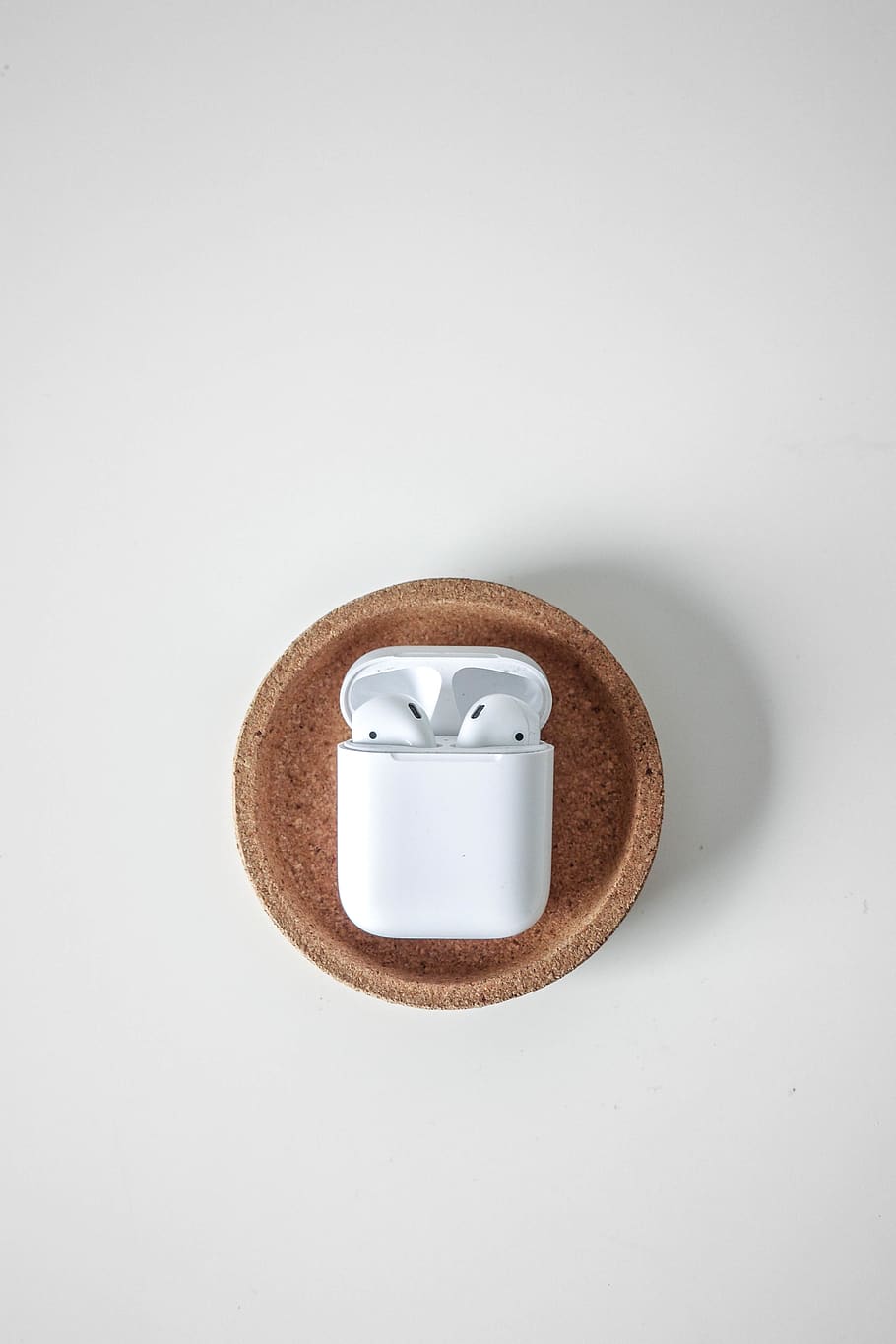 airpods, brown, white, beauty, cork, technology, headphones