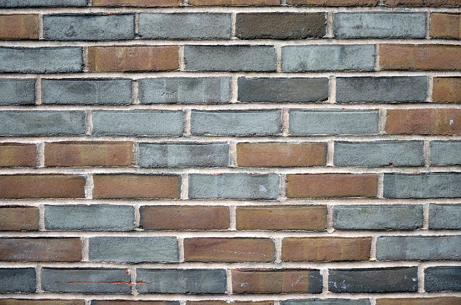 bricks, background, texture, architecture, wall, masonry, blue HD wallpaper