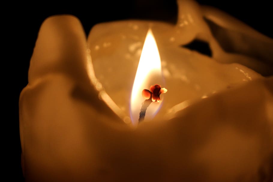 candle, wick, candle wick, light, candlelight, contemplative HD wallpaper