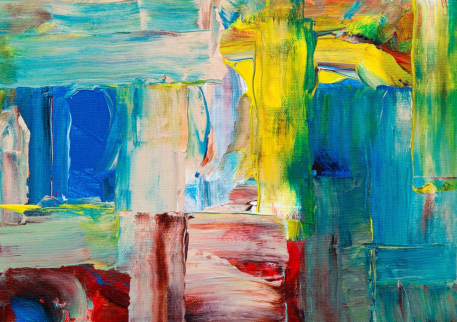 vibrant color, expressionism, abstract expressionism, acrylic paint