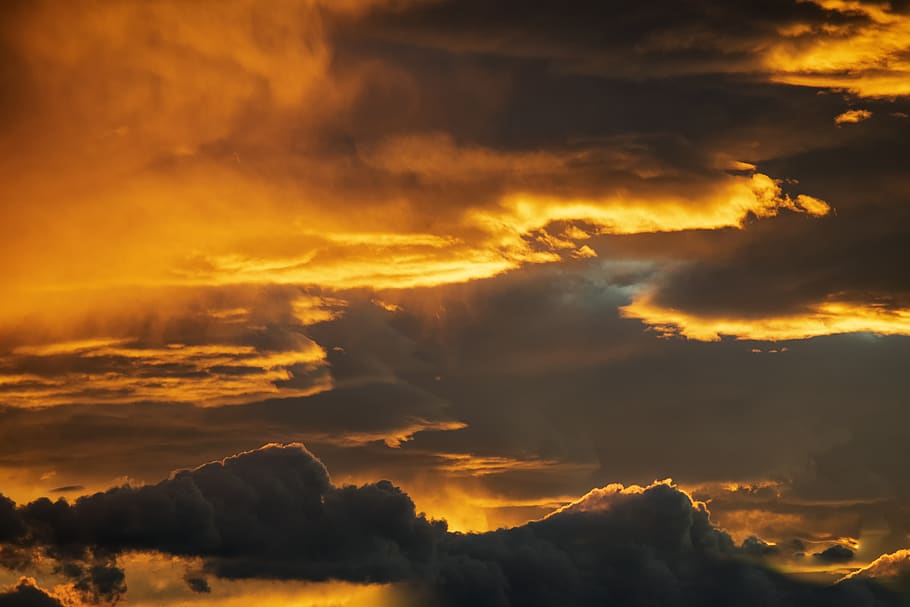 sky, sunset, clouds, storm, cloud - sky, beauty in nature, scenics - nature HD wallpaper