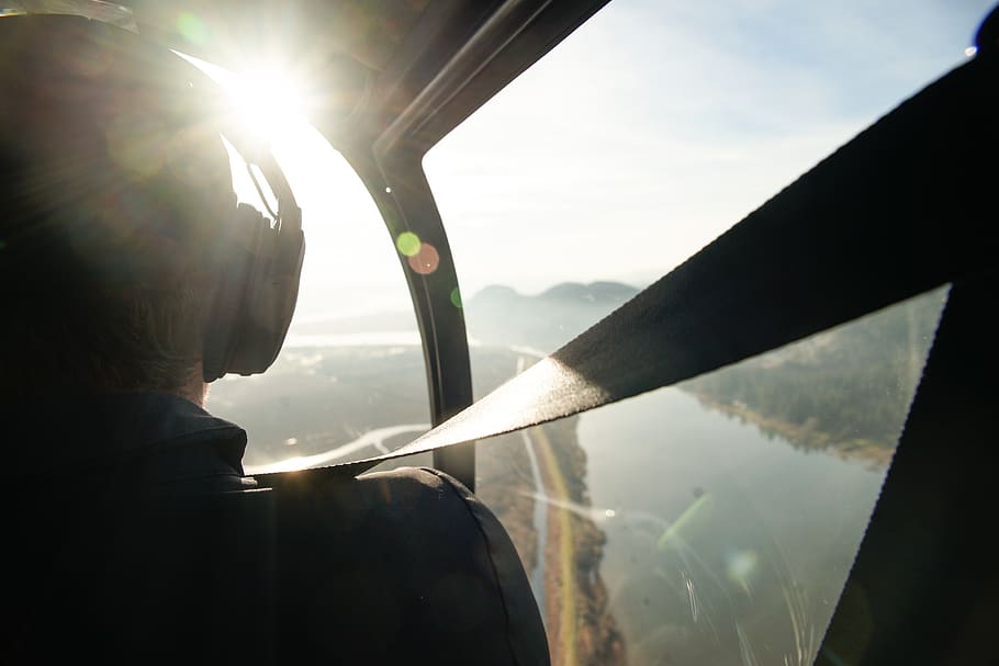 canada, pitt meadows, flying, air, river, height, headphones HD wallpaper