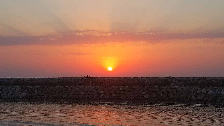 iran, babolsar, sunset, sky, orange color, scenics - nature HD wallpaper