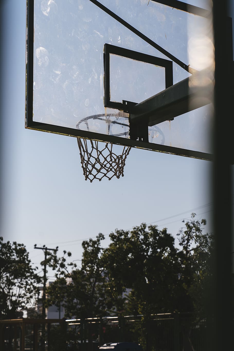 basketball hoop, bball, court, team sport, sports, basketball court, HD wallpaper