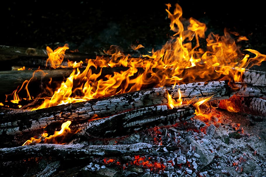 burning, wood, abstract, background, beautiful, blaze, blazing HD wallpaper