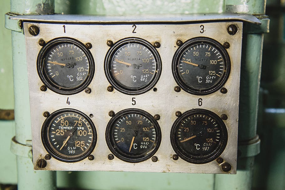 gray and black electric meter, gauge, technology, control panel HD wallpaper